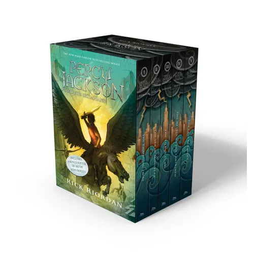 Percy Jackson and the Olympians 5 Book Paperback Boxed Set (W/Poster)