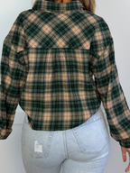 Rory Cropped Plaid Flannel – Raw Hem Button Down