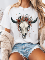 Cactus Moon Co Graphic Tee – Western Boho Skull Shirt