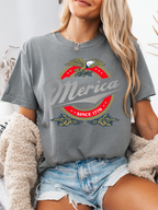 Merica Graphic Tee – Patriotic Red White Blue Shirt