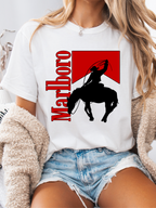 Marlboro Cowboy Rodeo Graphic Tee – Comfort Colors Western Shirt