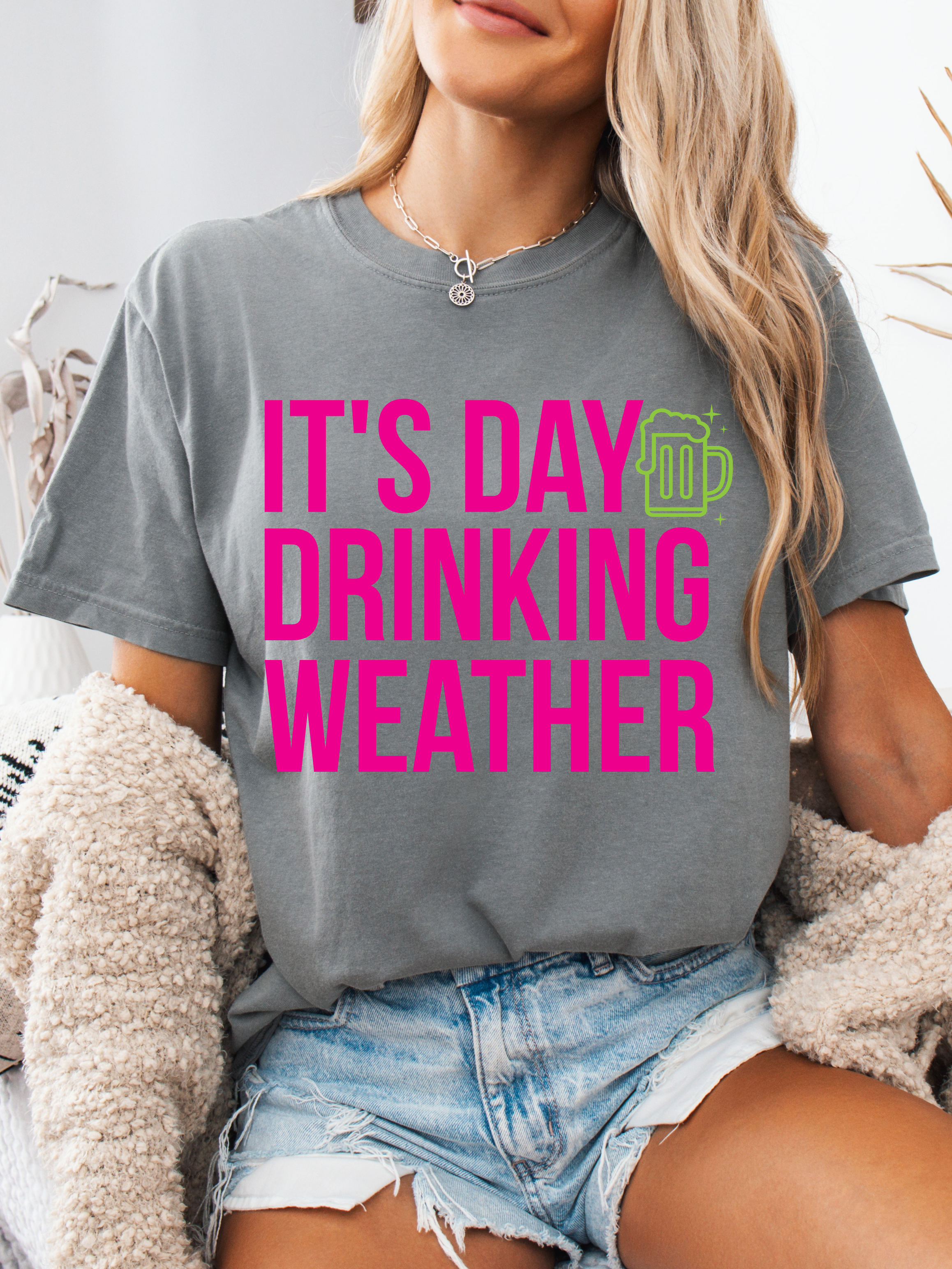 It's Day Drinking Weather Graphic