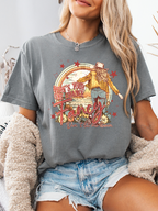 Women’s Fancy graphic tee featuring a Here’s Your One Chance Fancy country-inspired design on a relaxed-fit Comfort Colors® 100% cotton T-shirt in Grey