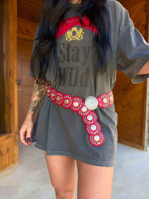 Bronco Chaser Disc Belt in Red