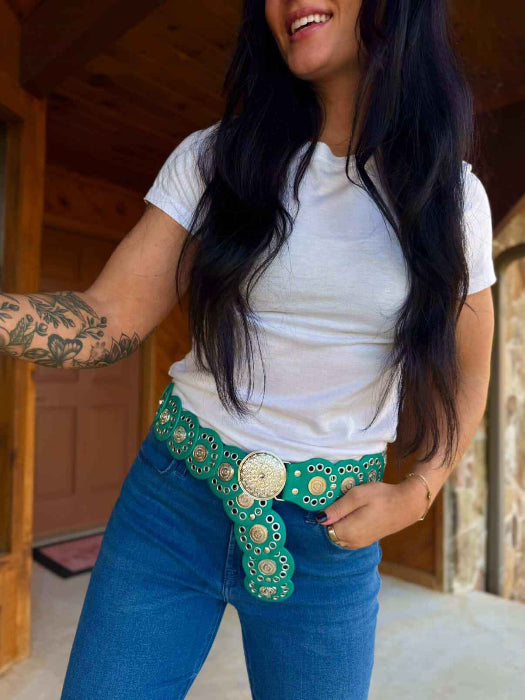 Bronco Chaser Disc Belt in Teal