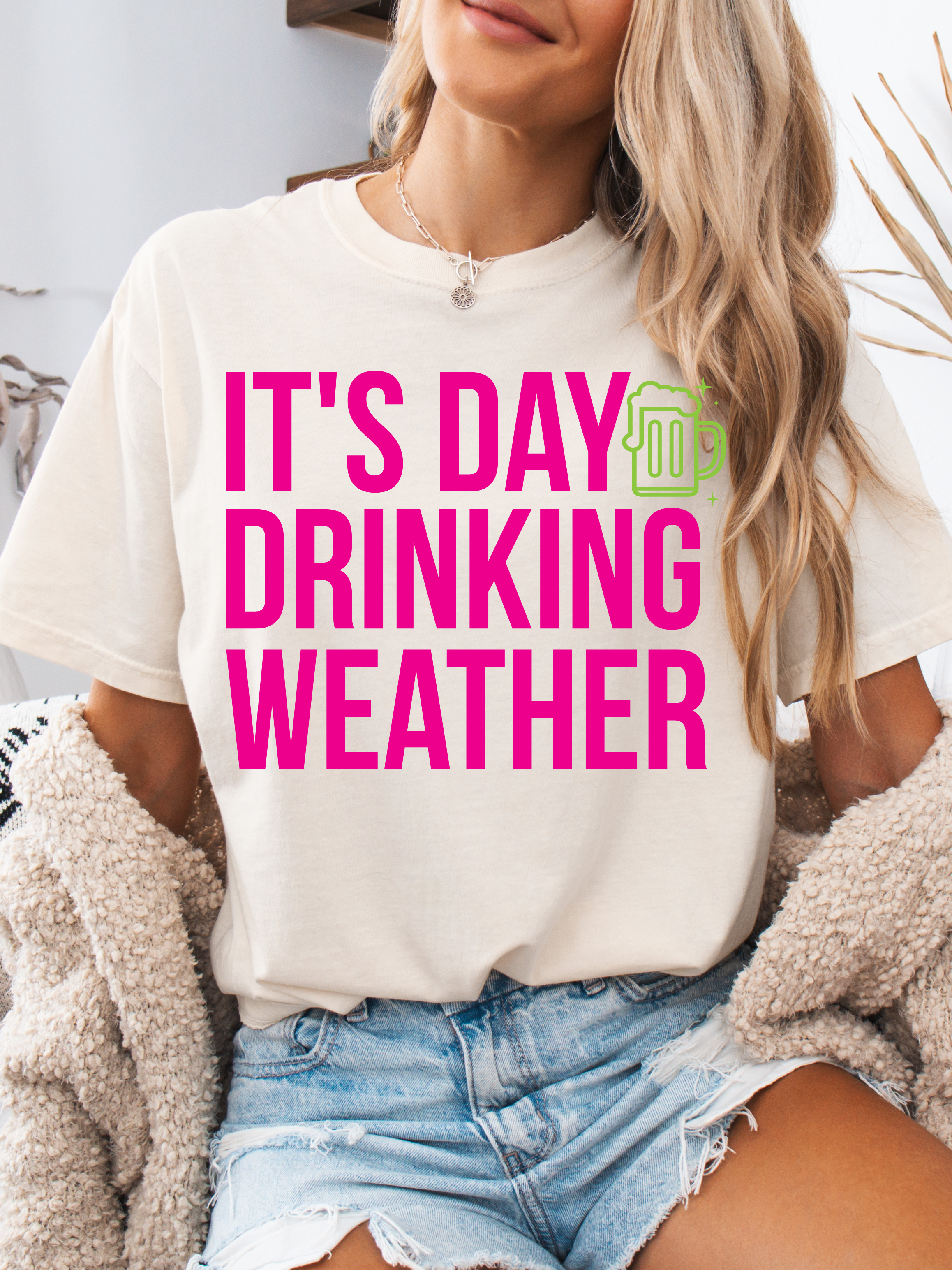 It's Day Drinking Weather Graphic