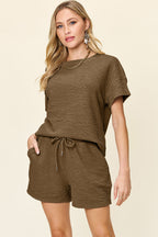 Cameron Textured Set in Chestnut
