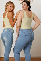 Basic Bae Square Neck Bodysuit – Sleeveless Stretch Fit
