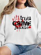 True Crime Junkie Graphic Tee – Comfort Colors Shirt & Crewneck