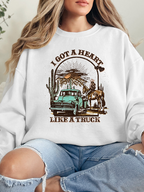 Heart Like A Truck Graphic Tee featuring an exclusive Willow Boutique country-inspired design on soft 100% cotton, perfect for country concerts, rodeos, Nashville trips, and everyday western style. Crewneck in white