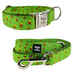 Boop Town Dog Collar and Leash Set – Cotton Adjustable Set with Gold Hardware