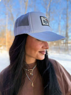 Howdy BullSkull Patch Foam Trucker  Hat in White