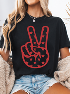 Star Peace Sign Graphic Tee – Comfort Colors T-Shirt