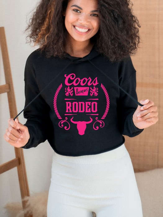 PINK Coors Graphic Cropped Sweatshirt