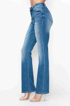 bytos High-Rise Distressed Jeans – Vintage Wash Stretch Denim for Women