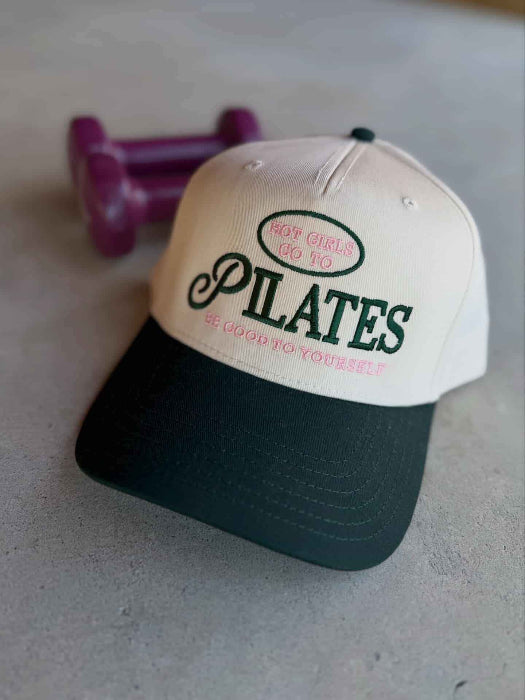 Hot Girls Go To Pilates Trucker Hat | Women's Workout Snapback Hat