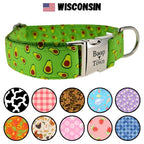 Boop Town Cotton Dog Collar – Adjustable Soft Collar with Gold Hardware - Ash & Audrey