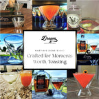 Set of two crystal-clear 7-ounce stemless martini glasses with double-wall insulated construction for cocktails, espresso martinis, and spirits.
