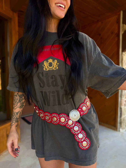 Bronco Chaser Disc Belt in Red