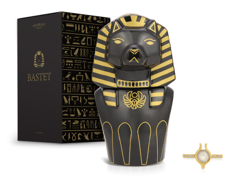 Bastet Cat Jewel Candle Ceramic | Fragrant Jewels