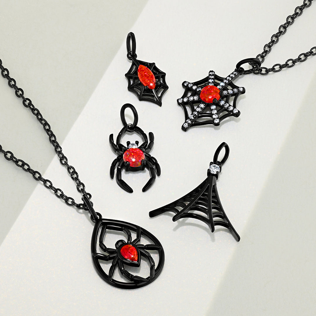 Black Widow Jewel Candle Ceramic | Spider Jewelry Box Candle with Hidden Surprise Ring