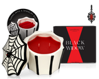 Black Widow Jewel Candle Ceramic | Spider Jewelry Box Candle with Hidden Surprise Ring