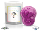 Surprise Candle & Bath Bomb Gift Set with 2 Hidden Rings | Fragrant Jewels Mystery Box