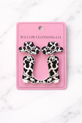 Move On Cow Print Earrings – Western Boot Dangle Earrings
