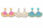 Stardust Beaded Cowgirl Hat Earrings – Western Dangle Earrings