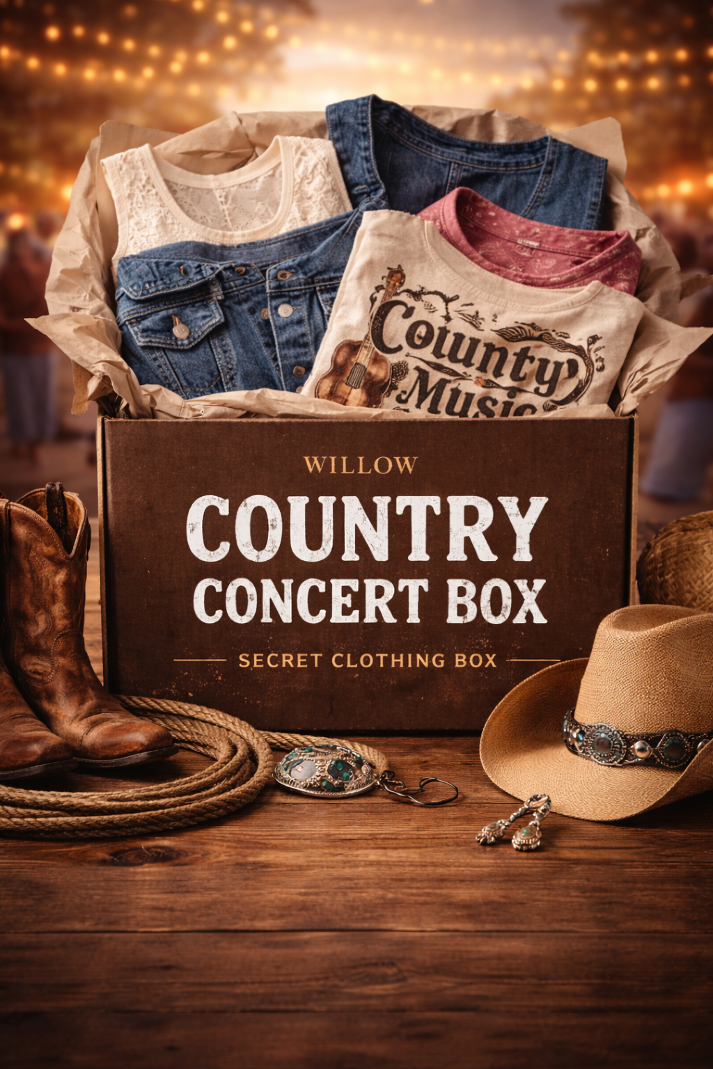 Willow Clothing Co. Country Concert Mystery Box – Western Outfit Bundle