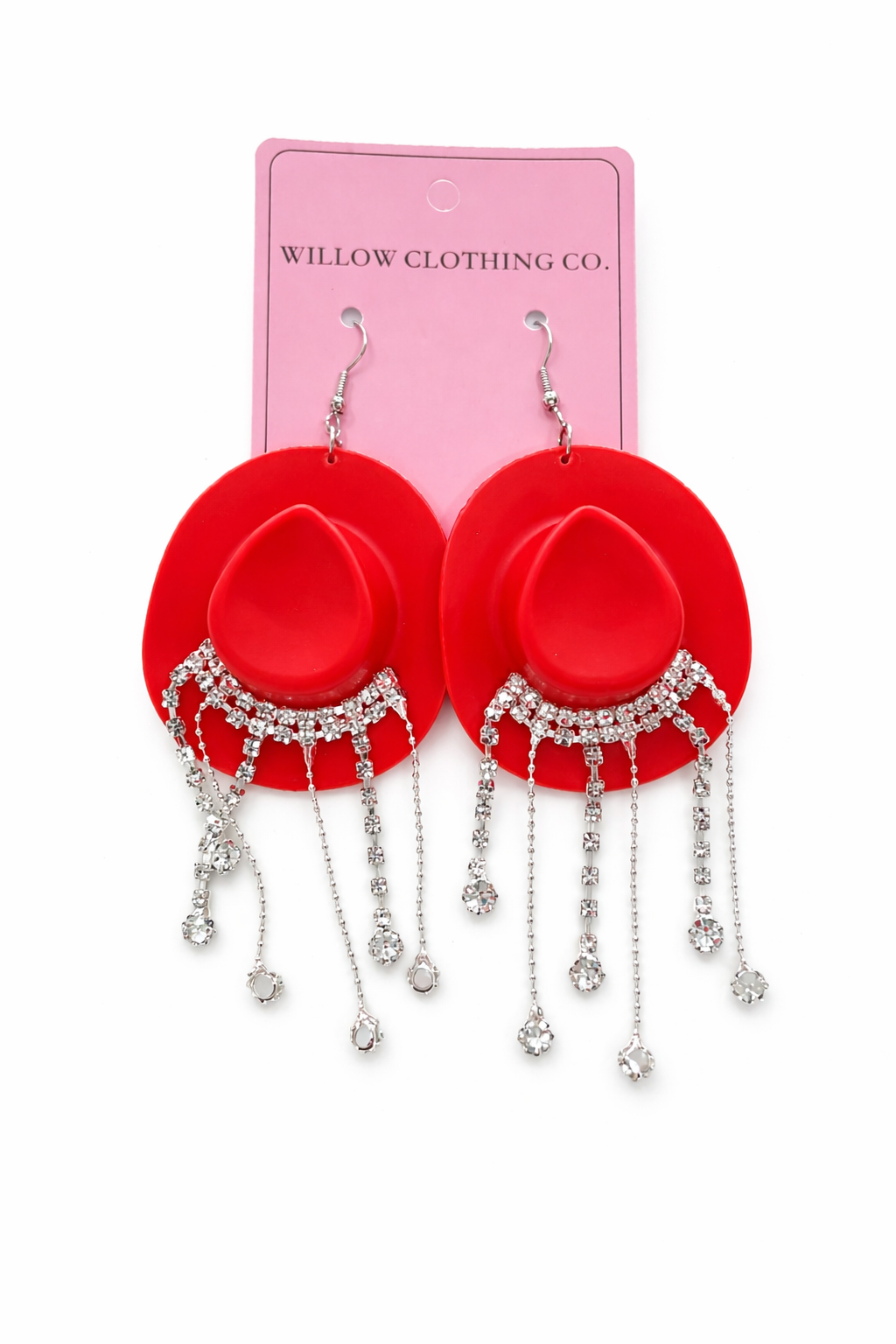 Rhinestone Rodeo Cowgirl Hat Earrings – Western Statement Earrings