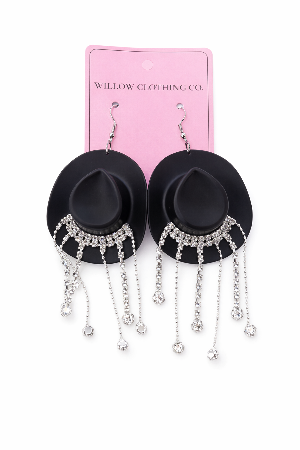 Rhinestone Rodeo Cowgirl Hat Earrings – Western Statement Earrings