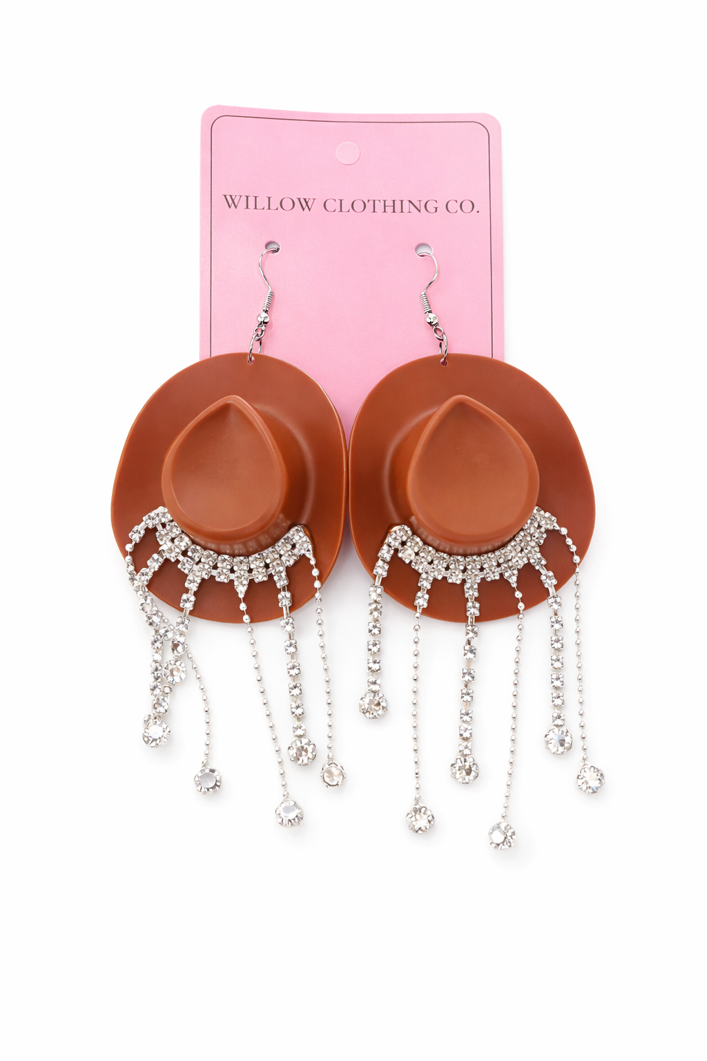 Rhinestone Rodeo Cowgirl Hat Earrings – Western Statement Earrings