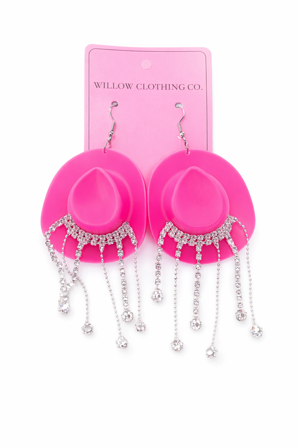 Rhinestone Rodeo Cowgirl Hat Earrings – Western Statement Earrings