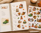 Cozy Fall Sticker Sheet – Autumn Vinyl Stickers for Journals, Tumblers & Planners
