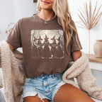 Girls Will Be Girls Comfort Colors graphic T-shirt with a playful Halloween-inspired design for spooky season in Espresso