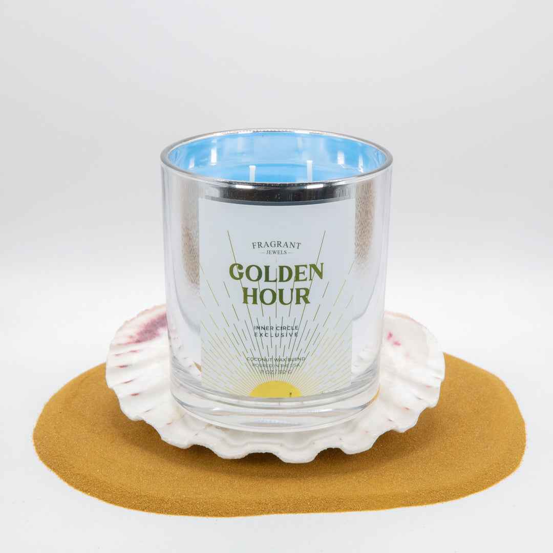 Golden Hour Candle & Bath Bomb Gift Set with Hidden Rings | Fragrant Jewels Summer Collection
