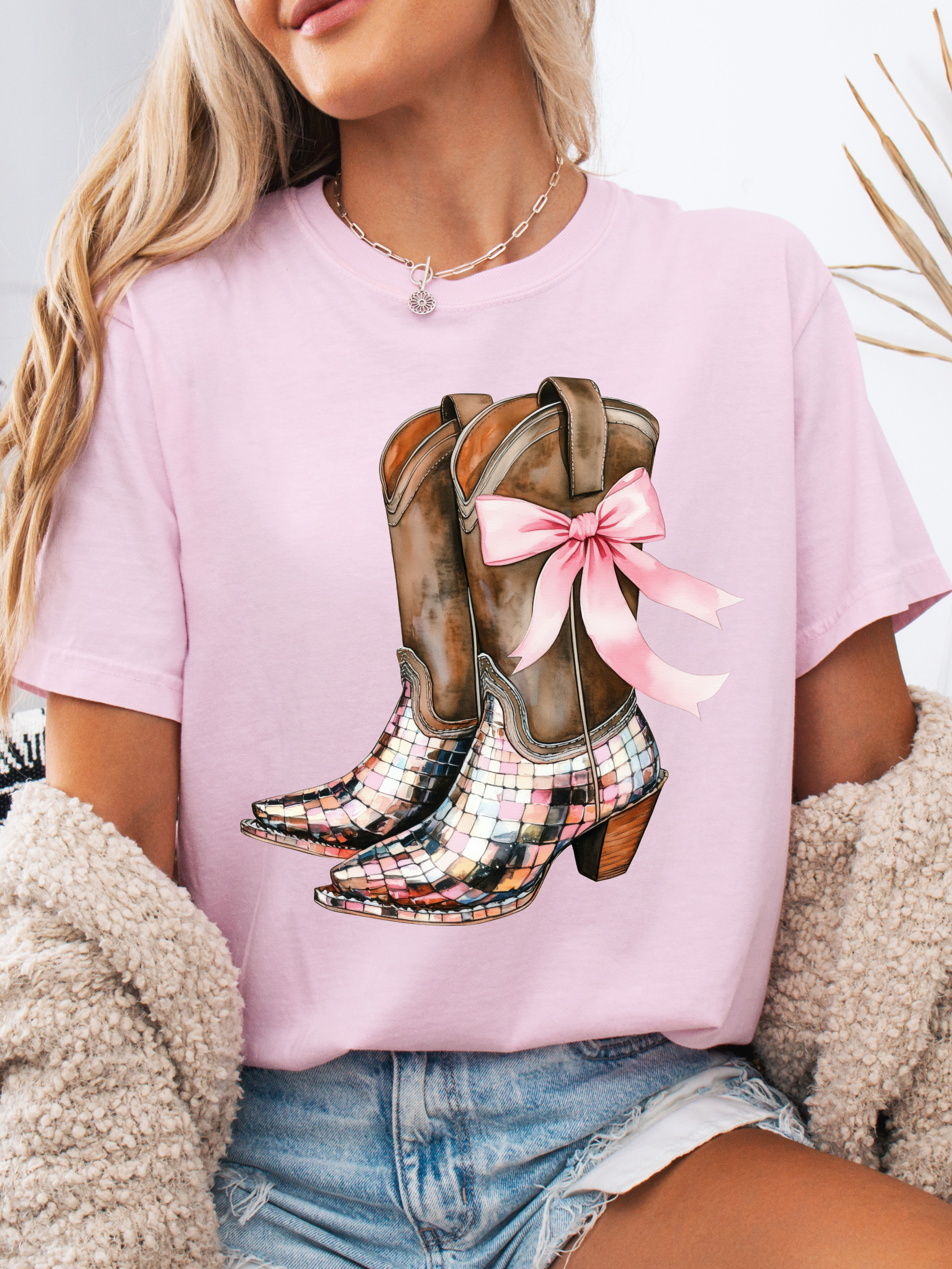 Pink Boot Scoot & Boogie Graphic Tee – Western Shirt