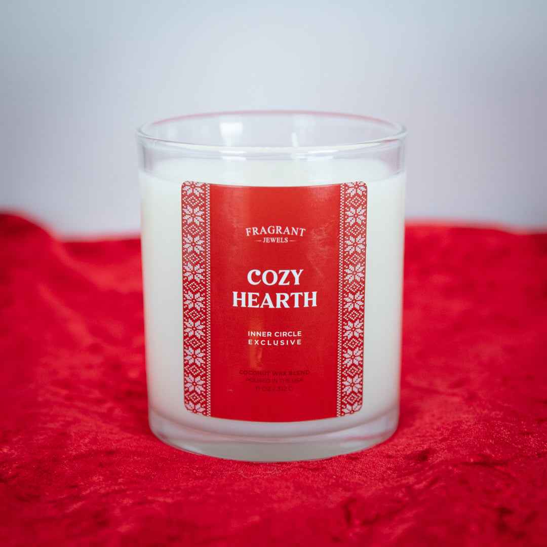 Cozy Hearth Candle & Bath Bomb Gift Set with Hidden Rings | Fragrant Jewels Self-Care Collection