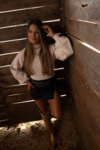 Call It Even Leather Skort – Faux Leather Side Slit Skort