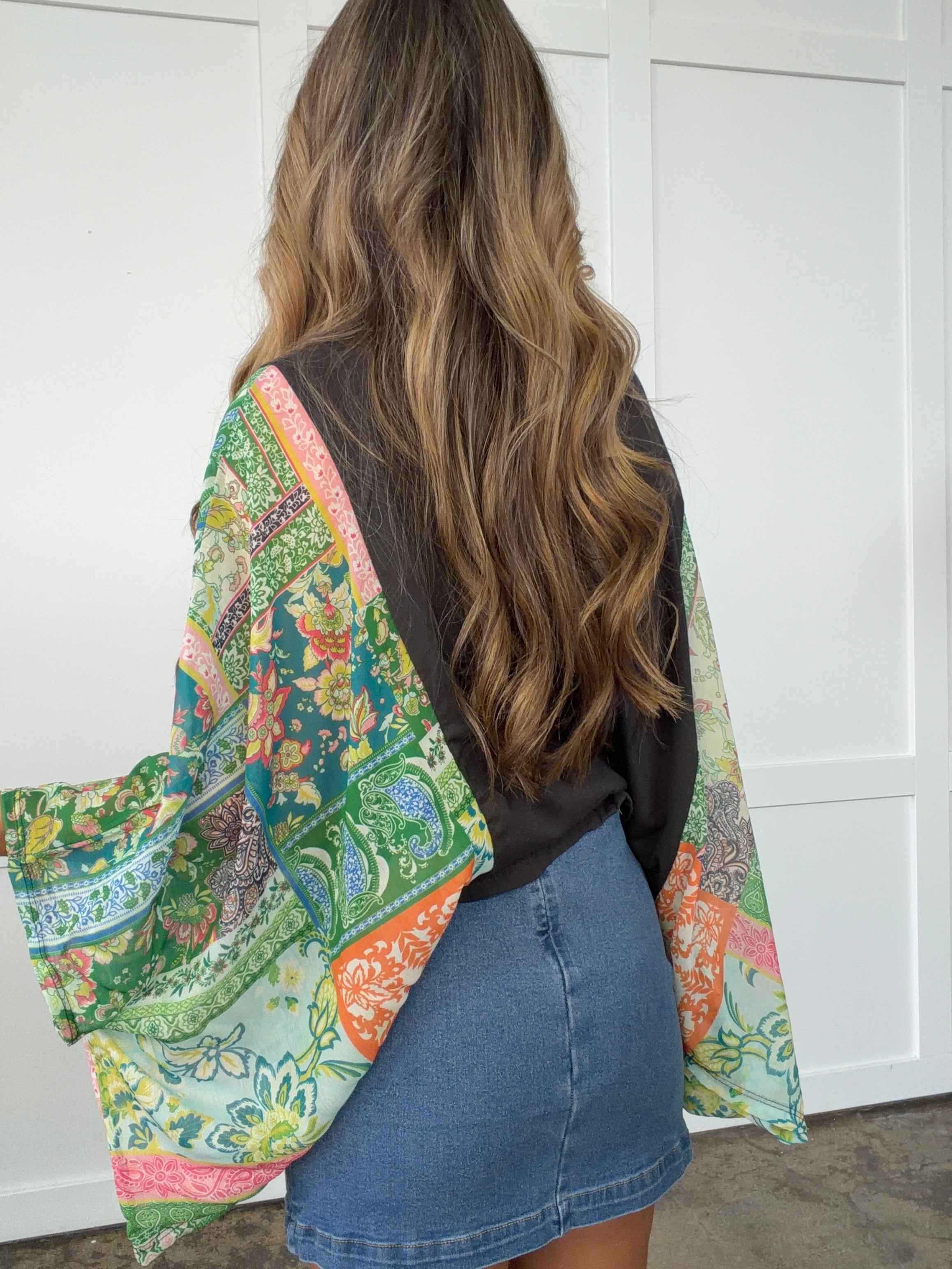 1776 Vintage Kantha Styled Top – Boho Artisan Patchwork Top