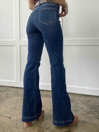 Jacqueline Judy Blue Flare Jeans – High Rise Stretch Denim