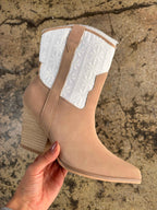 Sutton Floral Weave Cowgirl Boots – Western Embroidered Booties