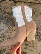 Sutton Floral Weave Cowgirl Boots – Western Embroidered Booties