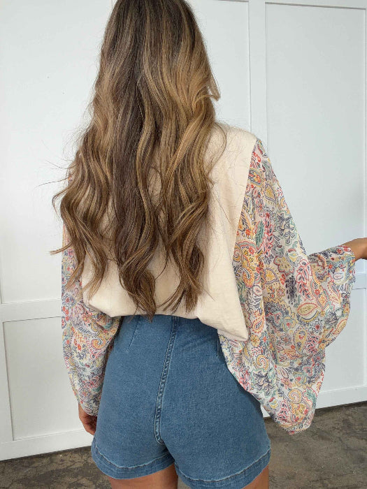 Free Bird Vintage Kantha Top – Boho Artisan Patchwork Blouse