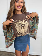 Free Bird Vintage Kantha Top – Boho Artisan Patchwork Blouse