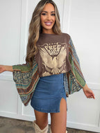 Free Bird Vintage Kantha Top – Boho Artisan Patchwork Blouse