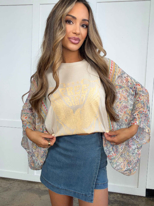 Free Bird Vintage Kantha Top – Boho Artisan Patchwork Blouse