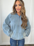 McKenna Half Zip Fleece Hoodie – Cozy Pullover Sweatshirt