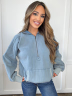 McKenna Half Zip Fleece Hoodie – Cozy Pullover Sweatshirt